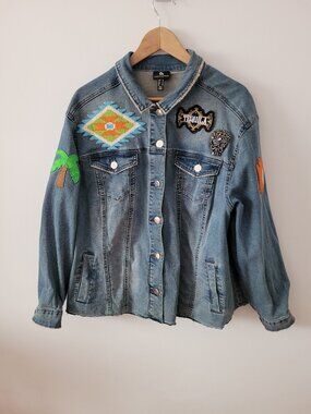Love & Legend Custom-Decorated Denim/Jean Jacket-Size 18/XXL
